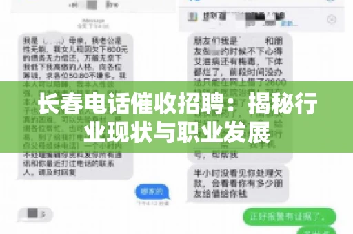 长春电话催收招聘：揭秘行业现状与职业发展